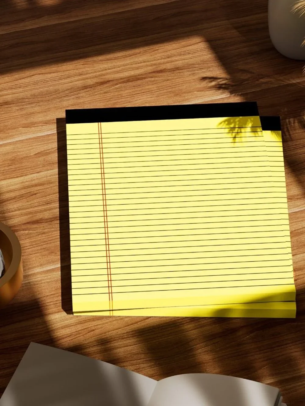 Yellow Legal Pads 8.5 x 11 Note Pads Wide Ruled 2 Pack, Notepad 8.5 x 11 Inch Ca
